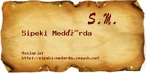 Sipeki Medárda névjegykártya